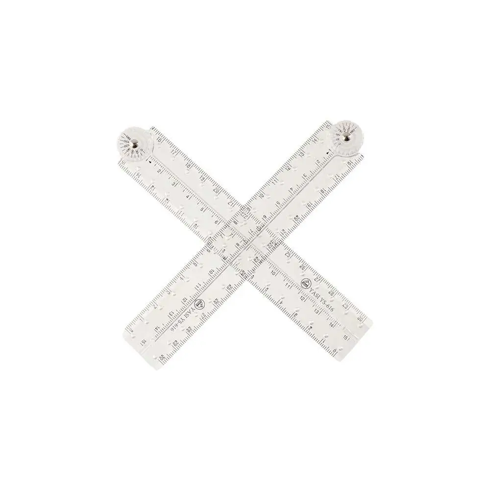 

Student Stationery Designer Artist Geometry Measuring Ruler Clear Folding Ruler Angle Measurement Ruler Design Drawing Ruler