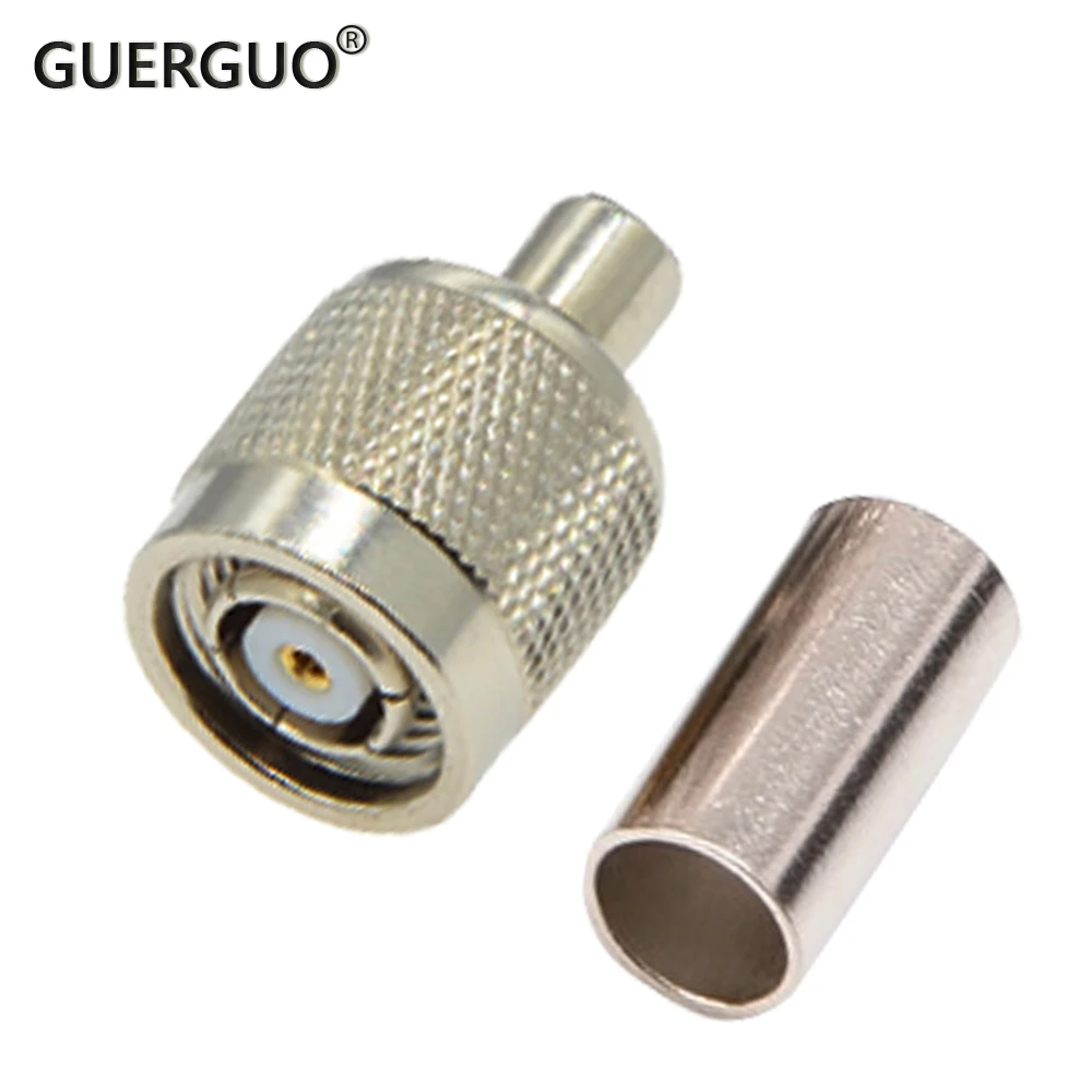 1PC RP TNC Male Plug Connector Solcering Crimp Adapter RG58 SYV 50-3 RG316 RG174 Cable RF Connector RF Coaxial connectors