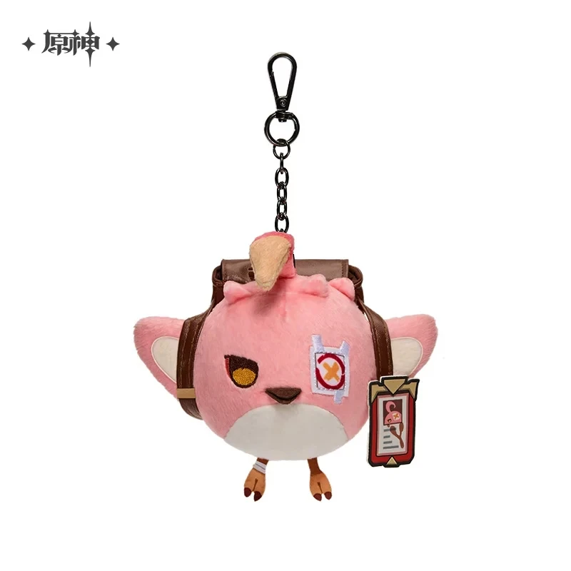 [Genuine] Game Genshin Impact Cosplay Diy Accessories Cacucu Pink Plush Sound Pendant Ifa Keychain Mini Storage Bag Xmas Gifts