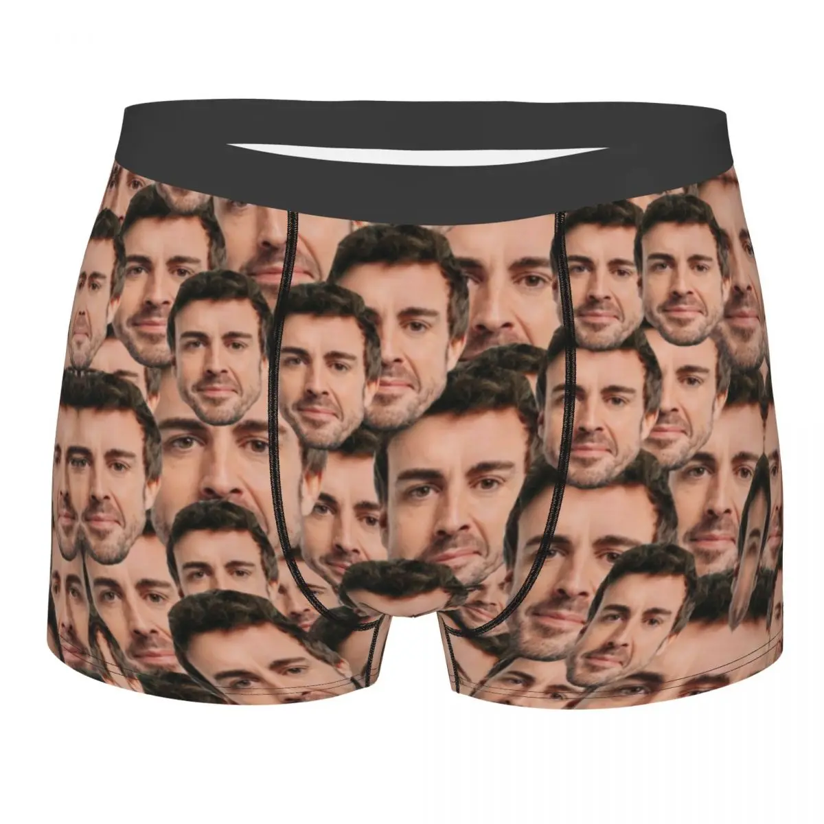 Custom Alonso Head Boxer Shorts For Homme 3D Print Fernando Sports Car Underwear Panties Briefs Soft Underpants