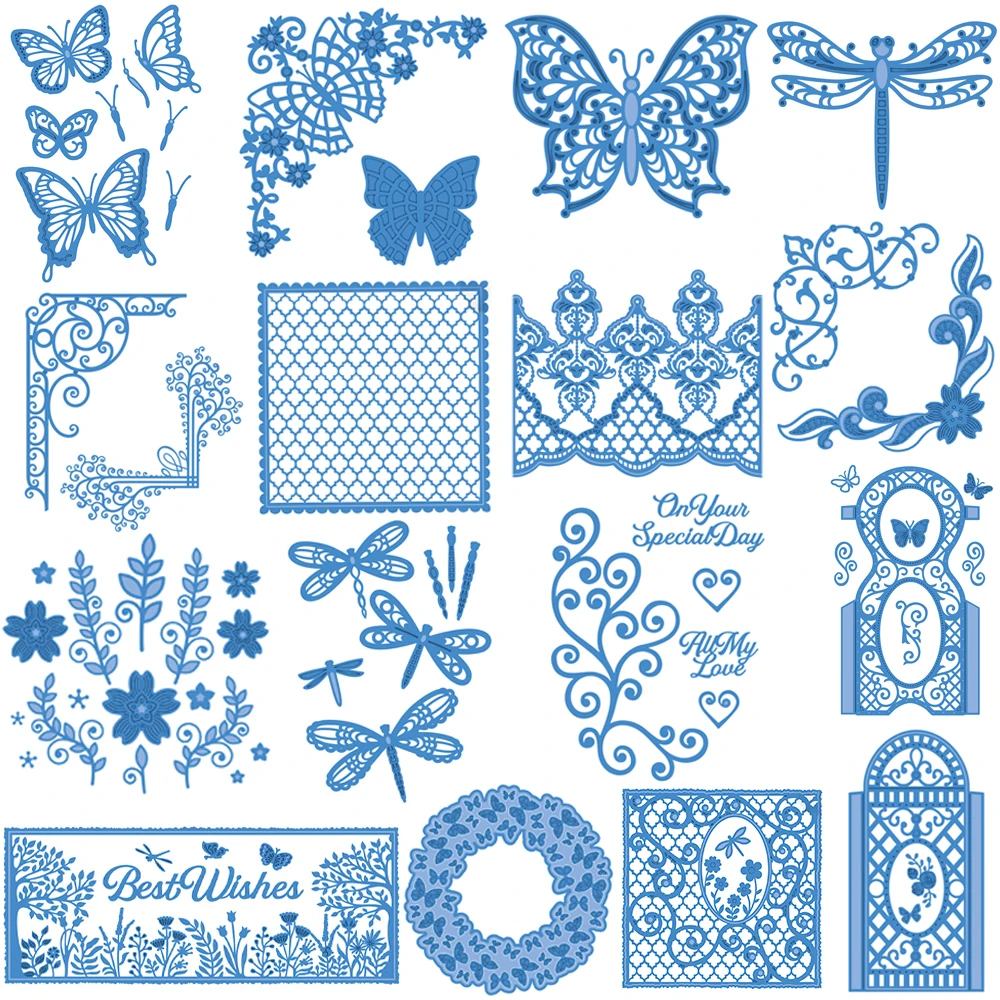 الإزدهار-قوالب قطع معدنية لفراشات وتافرة دراغون فلاي ، تصنعها بنفسك ، تصنعها بنفسك ، تصنعها بنفسك ، بطاقات ورقية ، جديدة ، #1