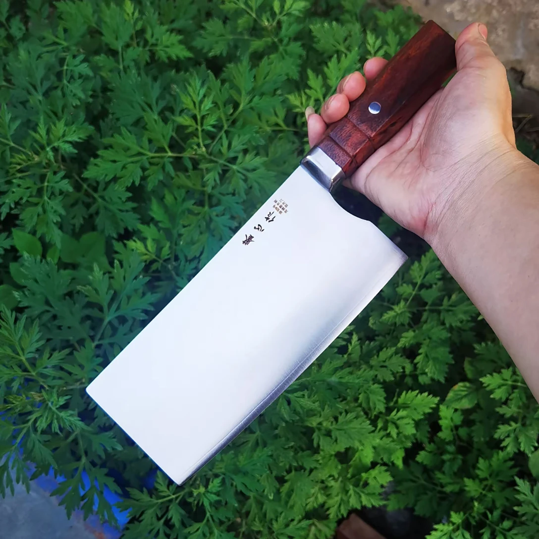 8.5 Inch Slicing Knife SG2 Powder High-Speed Steel Core 3-layer Clad Steel Blade Wood Handle Chef Cleaver Handmade Kitchen Knife