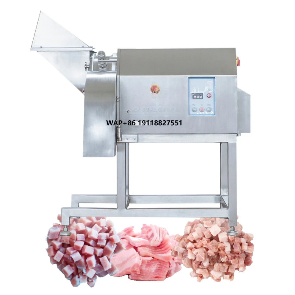 

Industrial 2000 KG Per Hour Pet Food Frozen Meat Cube Dicer Cutter Machine