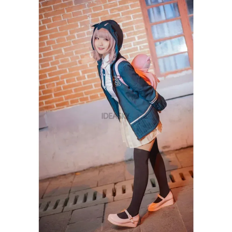 Anime Danganronpa Chiaki Nanami cosplay uniform jacket shirt wig bag full set for women cosplay costume