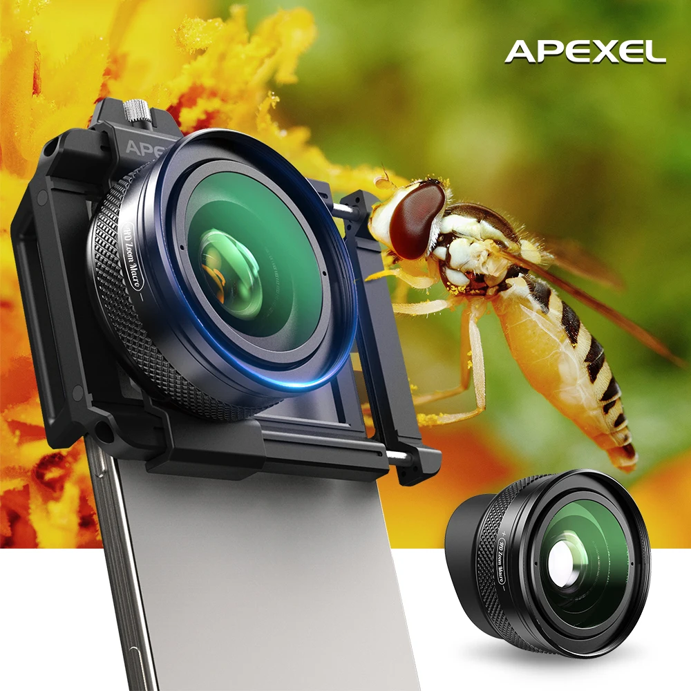 

10X-20X Zoom Macro Lens, Professional Clip-On Cellphone Microscope Camera Lens with Universal Clip, for iPhone Samsung Android