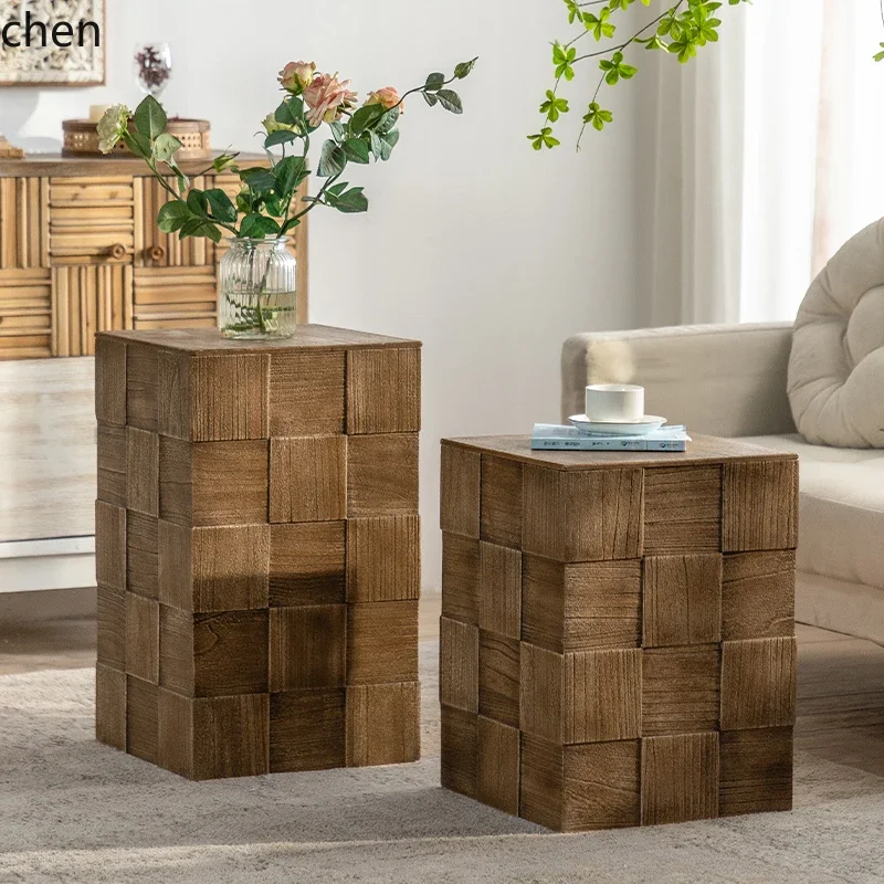 HT أريكة الجانب عدد قليل من شقة صغيرة غرفة المعيشة تخزين طاولة القهوة B & B غرفة نوم الفندق طاولة السرير #4