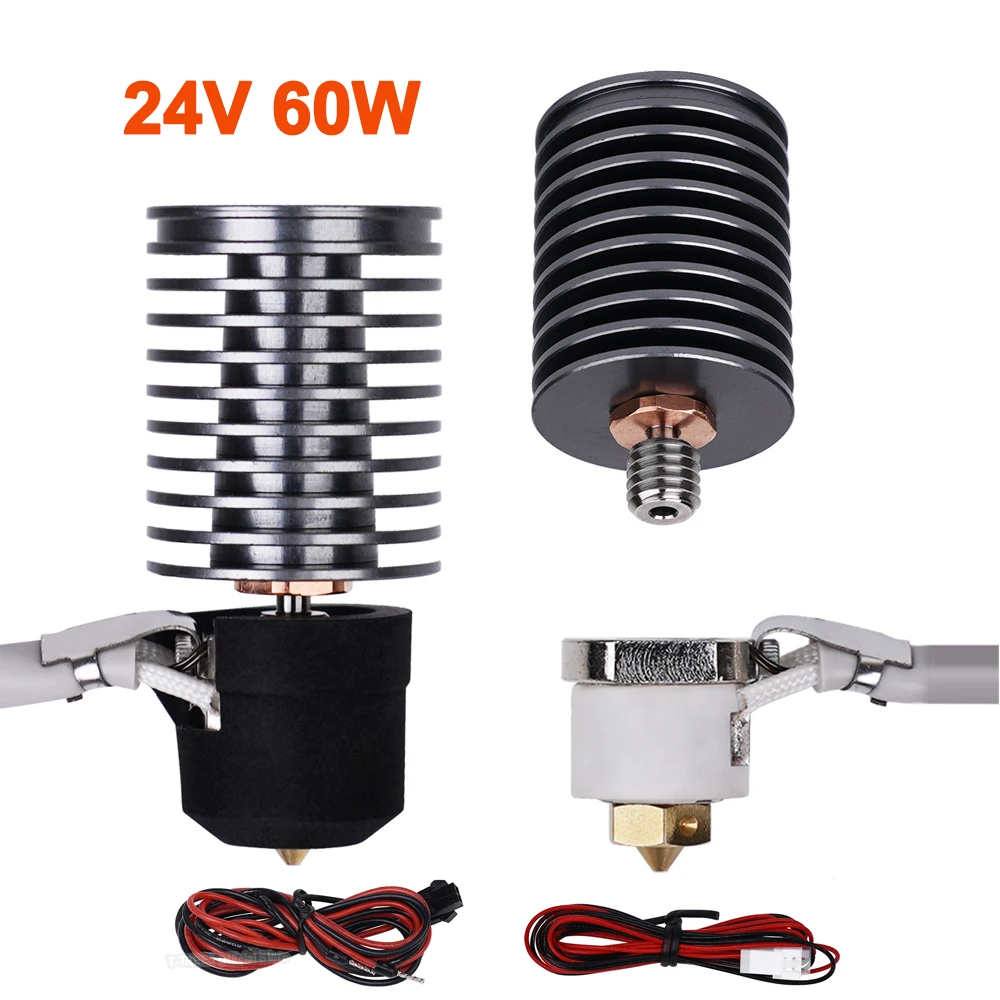 Hotend-Kit 24V 60W für Voron 2.4 3D-Drucker V6 Bimetall-Hals Keramik-Heizkern Druckkopf für Voron 0.1/0.2/2.4 Prusa i3