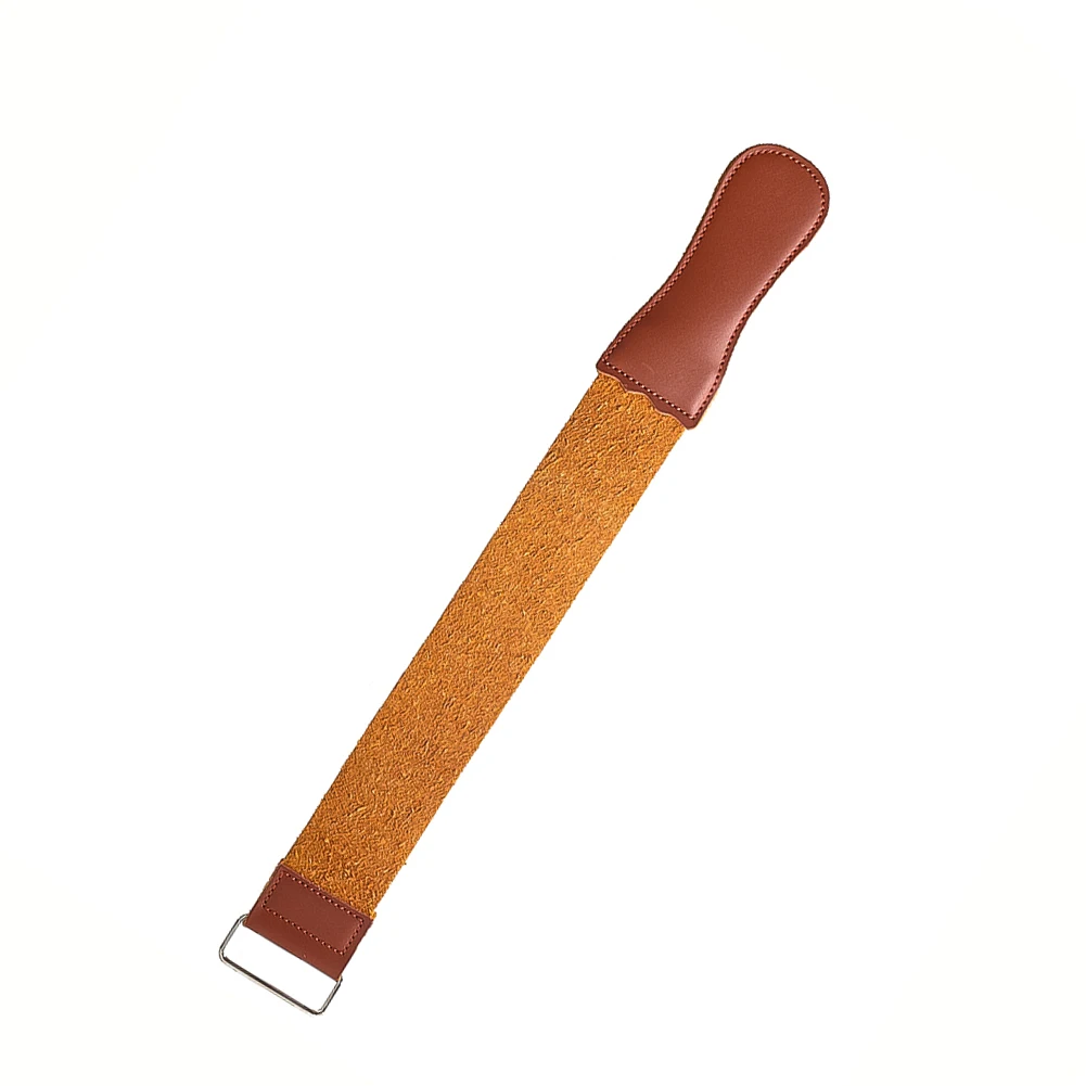 Cowhide Leather Strop Razor Sharpening Strap Suede Leather Honing Belt for Straight Razor Sharpening Polishing Barber Tool Gift