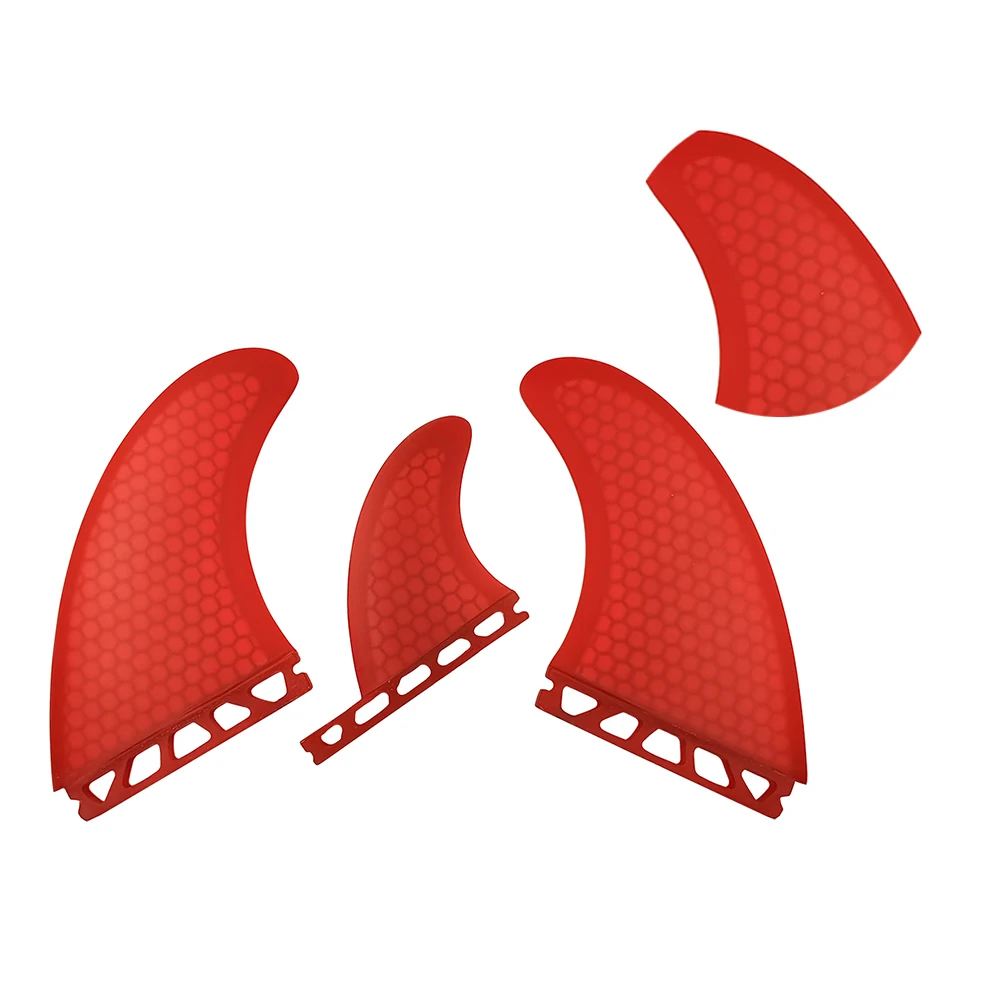 

Sup Board Single Tabs T1 Surf Fins Fiberglass Honeycomb Red Color 3 Pieces Per Set Surfboard Fins SUP Accessories