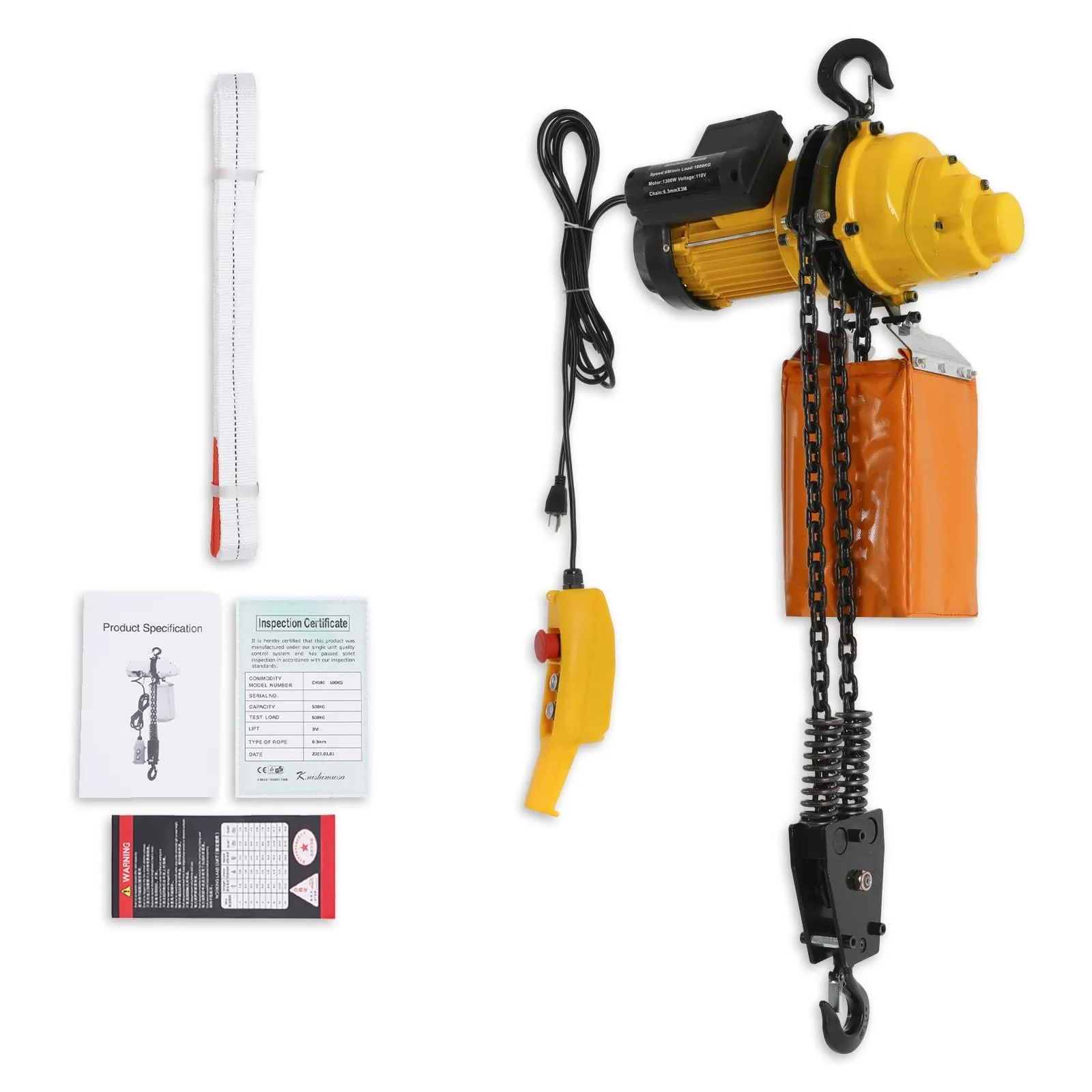 

Электрическая цепная таль 1 тонна (2200 фунтов), высота подъема 13 футов, 1500 Вт, однофазная, для крана, высокоэффективная, для тяжелых нагрузок