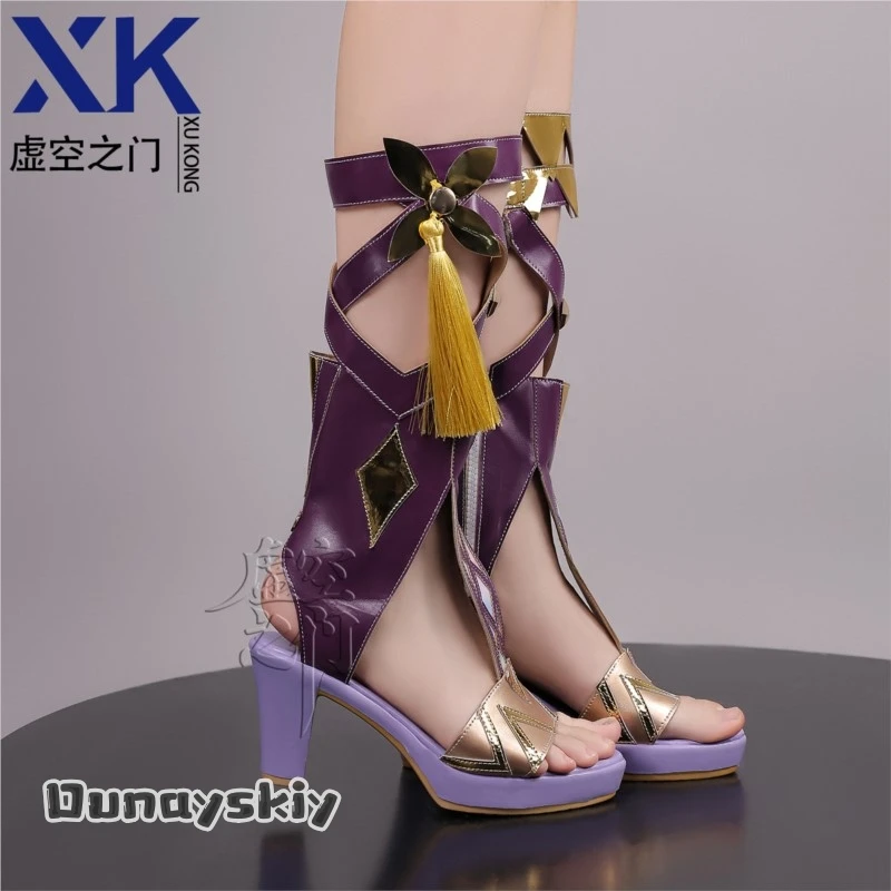 

Ботинки для косплея Сигрид из Wuthering Waves, аниме-стиль, для вечеринок, на высоком каблуке, женская обувь для конвенций, для Хэллоуина