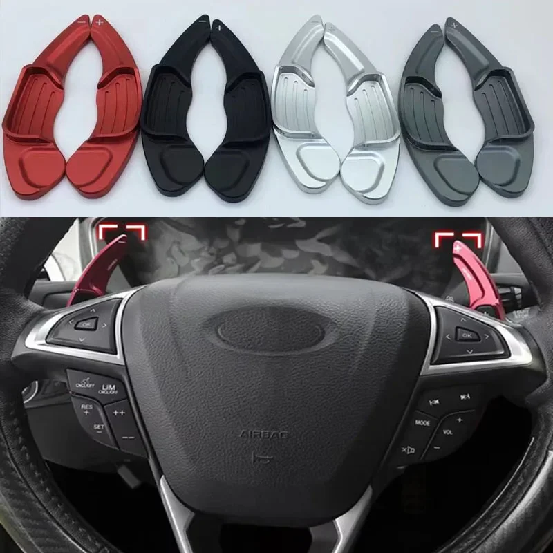 For Ford Mondeo MK5 Wagon Taurus S-MAX Galaxy Edge Sport Fusion aluminium alloy Car Steering Wheel Shift Paddle Accessories 2pcs