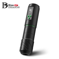 Kiss of Dragon Wireless Tattoo Machine Gun Pen for Beginners and Artists 1600mAh LED Digital Display Cordless Battery Supply