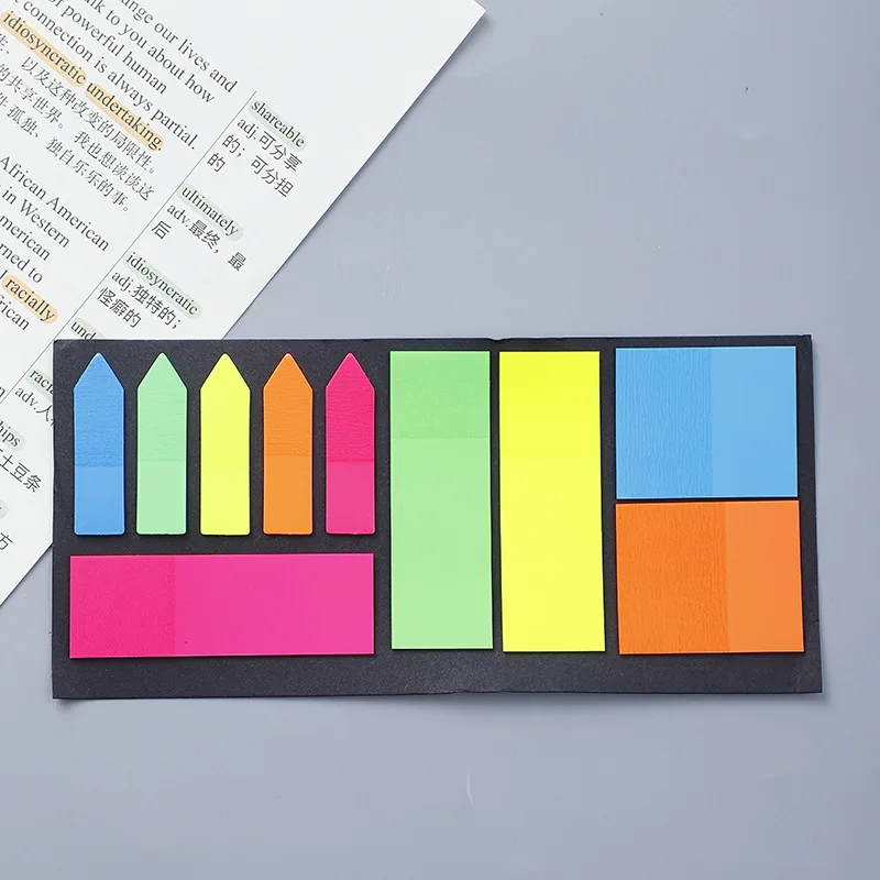 200Sheets Transparent Sticky Notes Self-Adhesive BookMark Annotation Read Book Clear Tab Kawaii Cute Stationery School