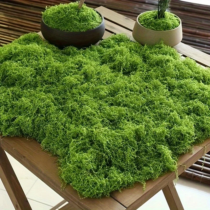 Green Artificial Moss DIY Crafts Grass Flowers Antisepsis Moss Faux Preserved Green Plant Home Room Decor Garden Valentine's Day