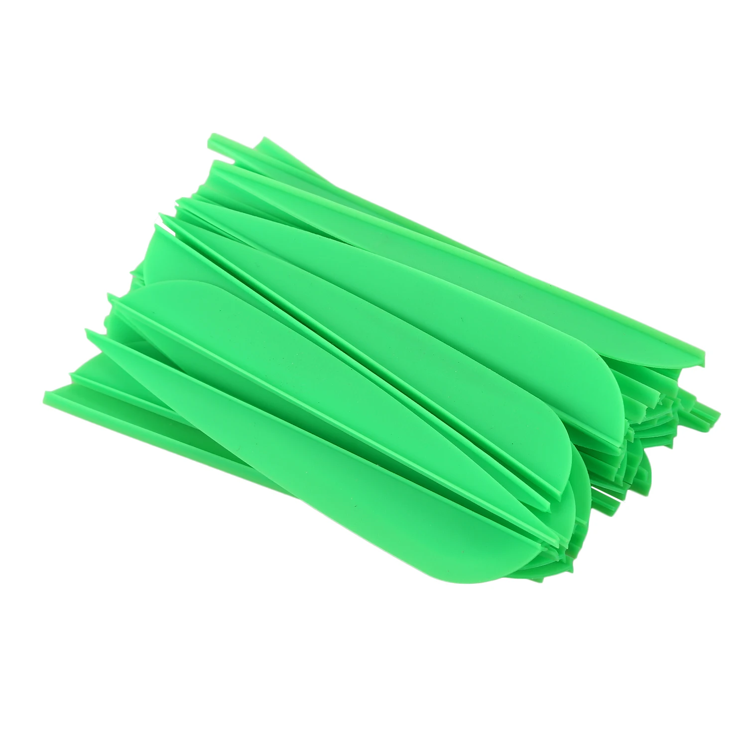 Arrows Vanes 4 Inch Plastic Feather Fletching for DIY Archery Arrows 50 Pack(Green)