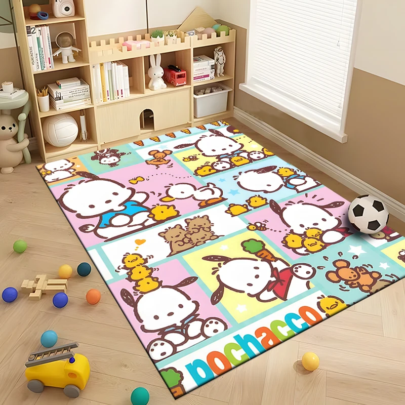 Sanrio Pochacco Pattern Rug Carpet for Living Room Bathroom Mat Creative Doormat Carpet for Bedroom Home Alfombras Para Sala