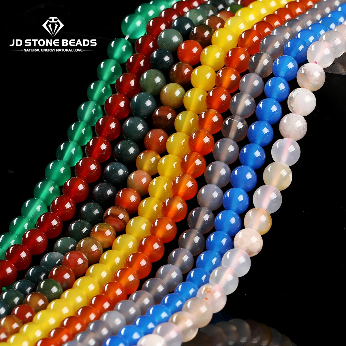 

Wholesale Natural Stone Agate Bead Red Black Indian Agate Loose Spacer Bead For Jewelry Making Diy Bracelet Necklace Accessory