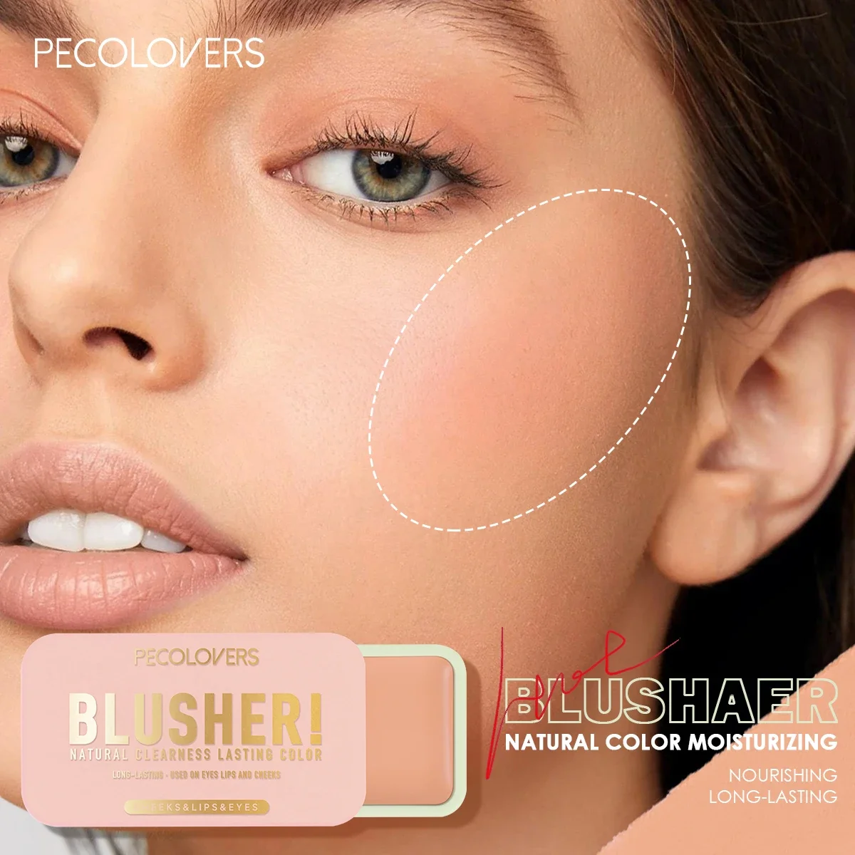 

1 шт. Крем-румяна с высоким содержанием пигментов, бархатный мусс, естественно выглядящий, стойкий, озорная отделка, легко смешивается