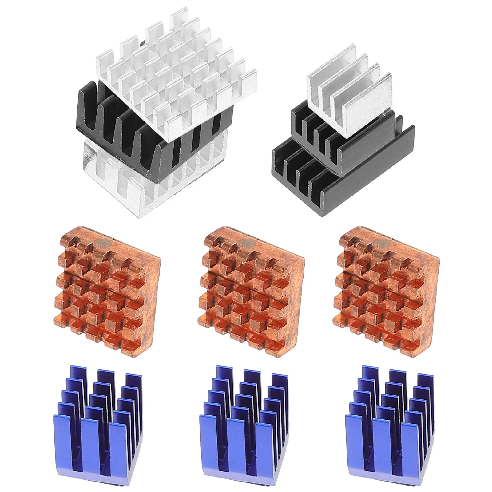 

12pcs Radiator Aluminum Copper Heatsink Thermal Conductive Passive Fit Passive Heat Sink 3B Cooling Solution