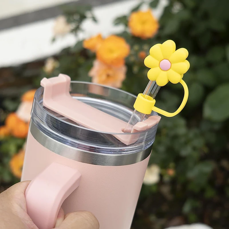 Rietje Topper Drinkstro Cover Cup Accessoires Siliconen Stro Tips Bedekken Herbruikbaar Stofdicht Voor Wandelen Kamperen