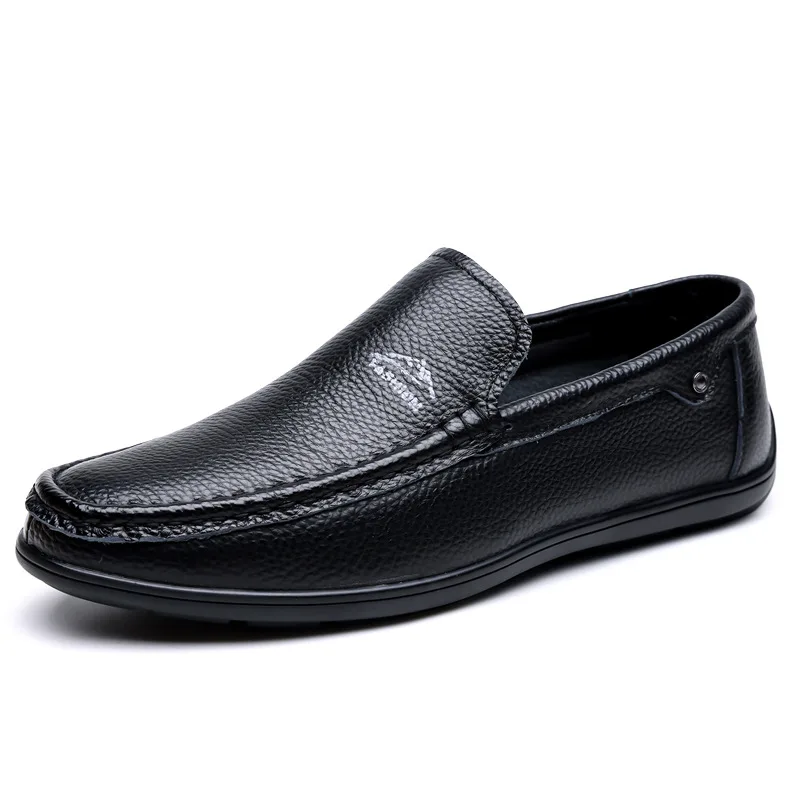 

2026 Spring Summer Breathable Hallow Loafers for Men New Designer Fashion Casual Leather Shoes Male Solid Color Driving Shoe Man