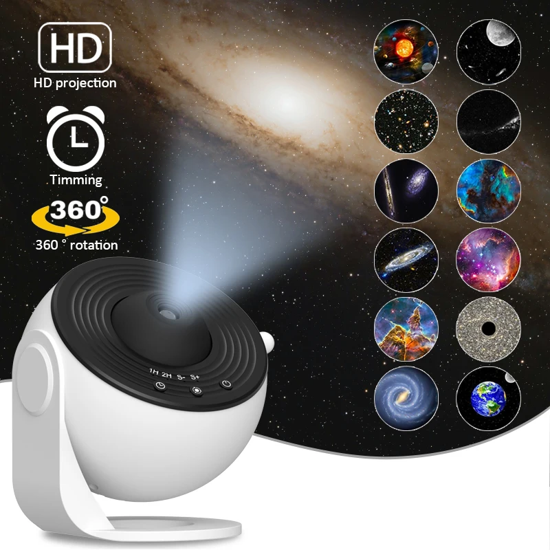 LED Night Light Galaxy Projector lamp HD Starry Sky Projector 360° Rotate Planetarium Night Lamp For Room Decorative Kids Gift