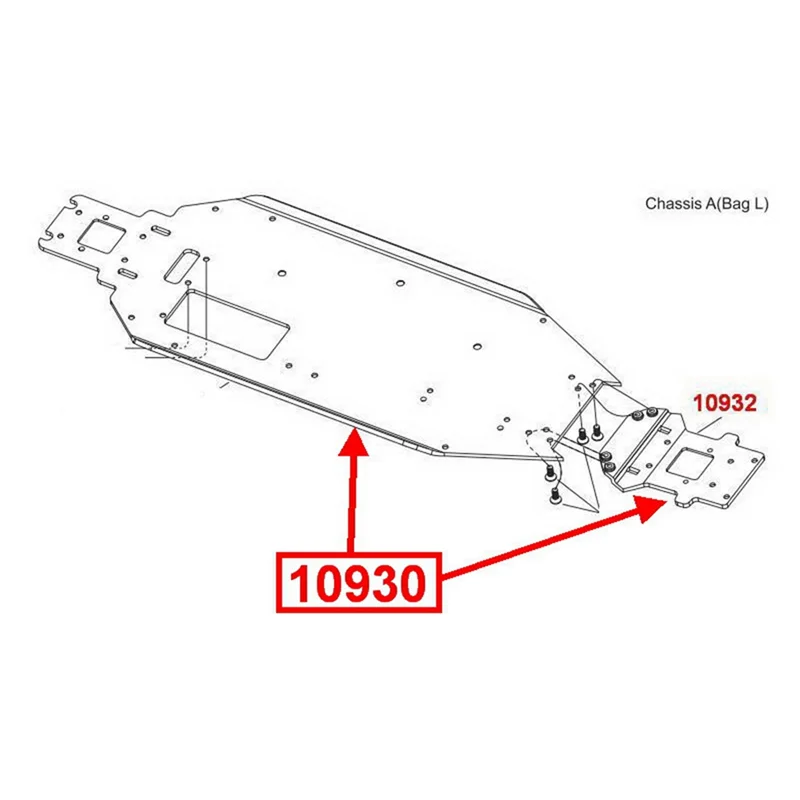 -AT52 10930 ترقية الملحقات لوحة الهيكل لسباق VRX 1/10 مقياس 4WD Spirit Buggy RH1016 RH1017 سيارة التحكم عن بعد