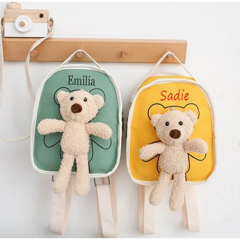 Personalized Cute Children's Backpack, Boys And Girls' Baby Mini Backpack,  Cartoon Bear Backpack, Opening Gift