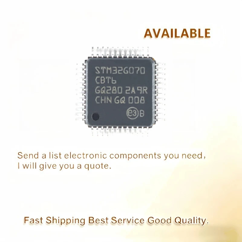 1PCS 5PCS 10PCS/lot  Brand  new original    STM32G070CBT6 LQFP-48ARM Cortex-M0+ 32-bit microcontroller-MCU