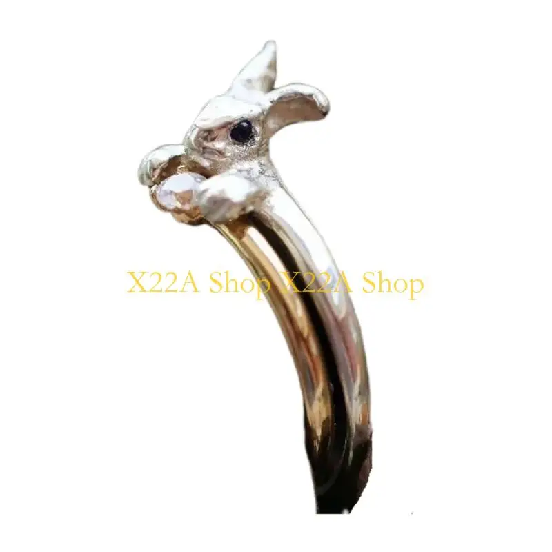 Unique Elegant Rabbit Inspired Ring Collection Lightweight Comfort Fit User Friendly Metal Crystal Accented Daily Wear