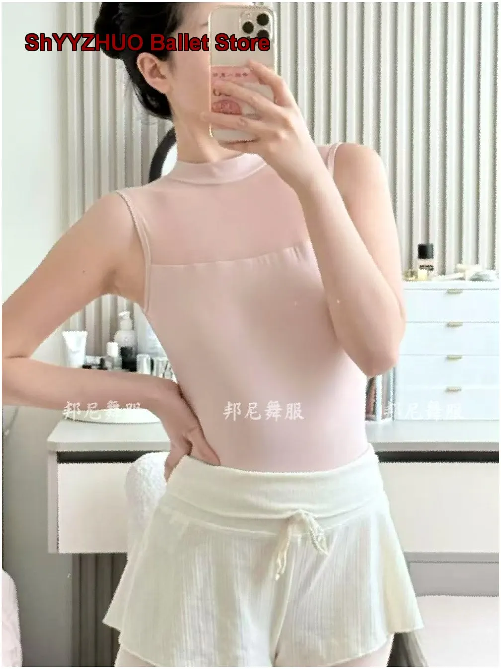 women's-adult-capri-pants-high-waist-knitted-dance-shorts-dual-wear-cropped-trousers-with-drawstring-tie