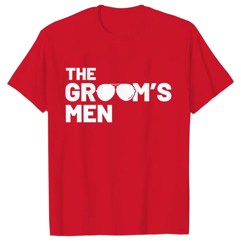 Moda Groomsmen Team Groom Squad T Shirt Best Man Single Farewell Bachelor Party Top Manica corta Tees Harajuku Streetwear