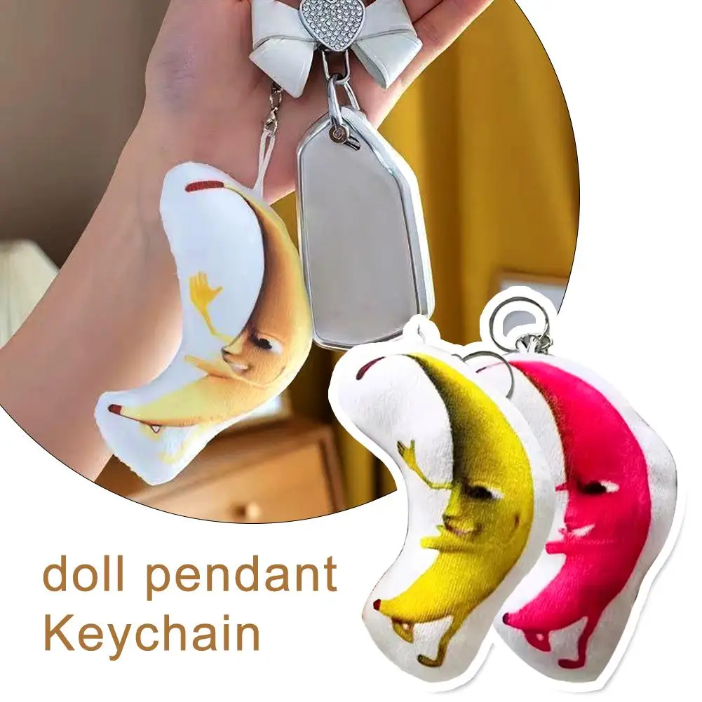 Cute Banana Keychain Boys Girls Soft Toys Children Birthday Keyring Plush Toy Gifts Pendant Banana E6m6