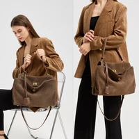 2025 Autumn Winter Women's Suede genuine leather Bag Shoulder Handbag Large Capacity Single Tote Bag Handbag Luxury Designer Bag - Image 3