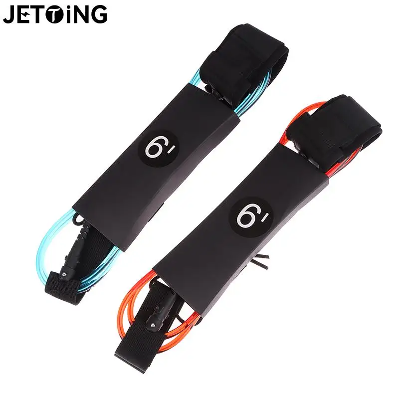 1Pc Surf Leash 6ft Sup Board Surf Leg Touw Surfplank Riem Tpu Rvs Wartels Opblaasbare Paddle Board Longboard Voet Touw