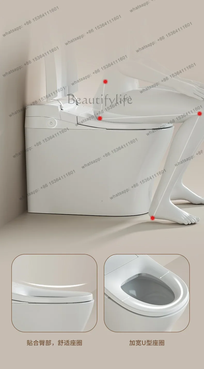 LJYSiphon automatic smart toilet with water tank ergonomic integrated water pressure limitless instantaneous toilet