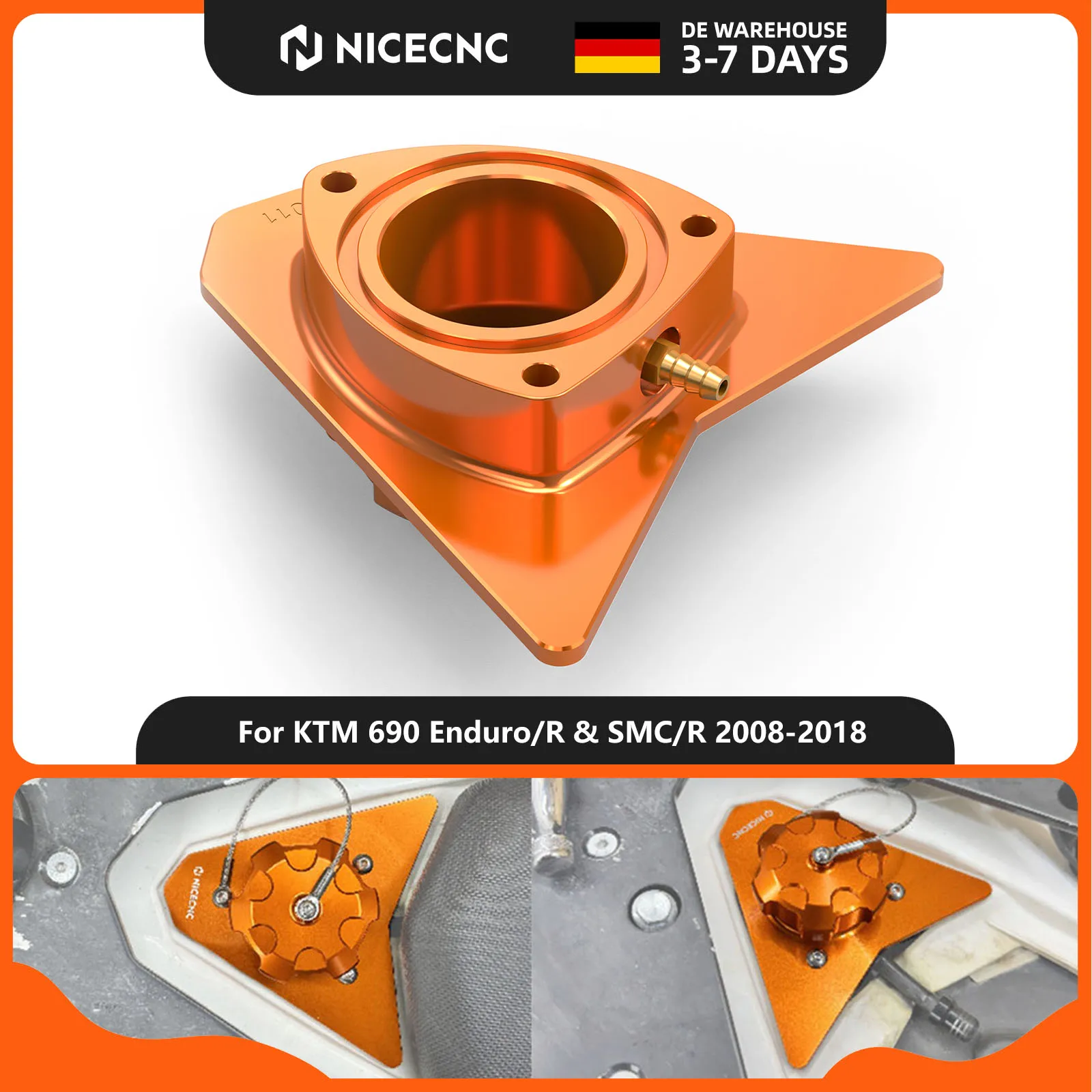 (Stock UE) Tappo Serbatoio Carburante per KTM 690 SMC SMCR 690 Enduro R Enduro 2008-2018, Accessori per Collo del Serbatoio