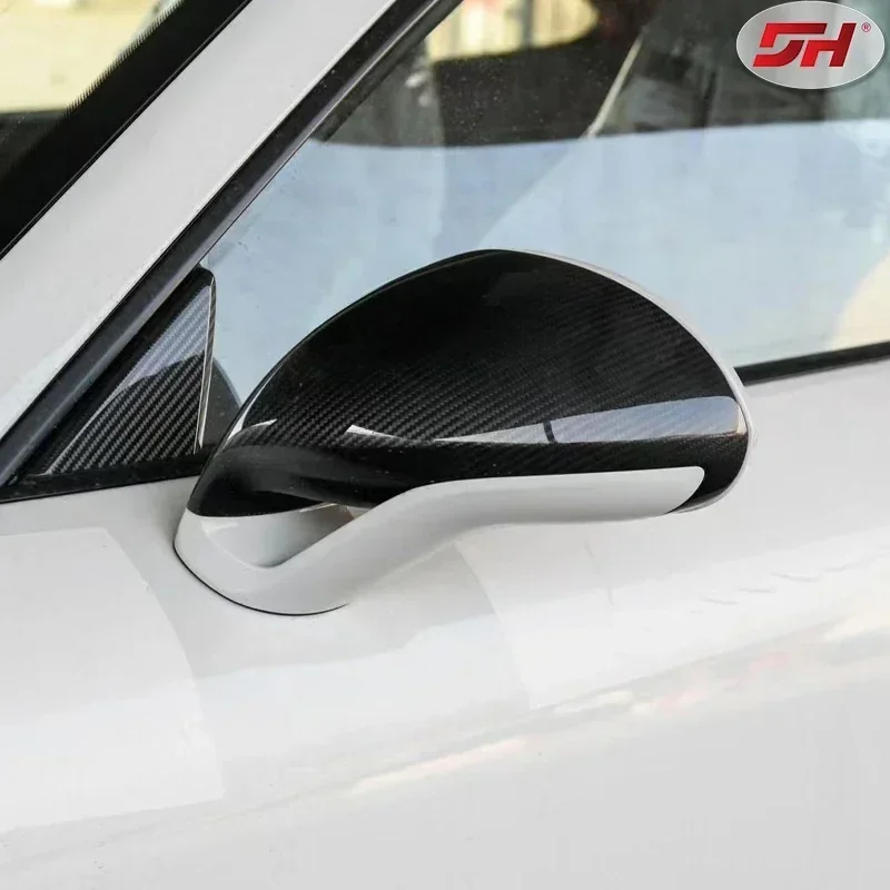 Carbon Fiber Rear Mirror House Rplacement for Porsche Boxster 981 GT4 Sports Version 2012-2015  (Left-hand Drive)