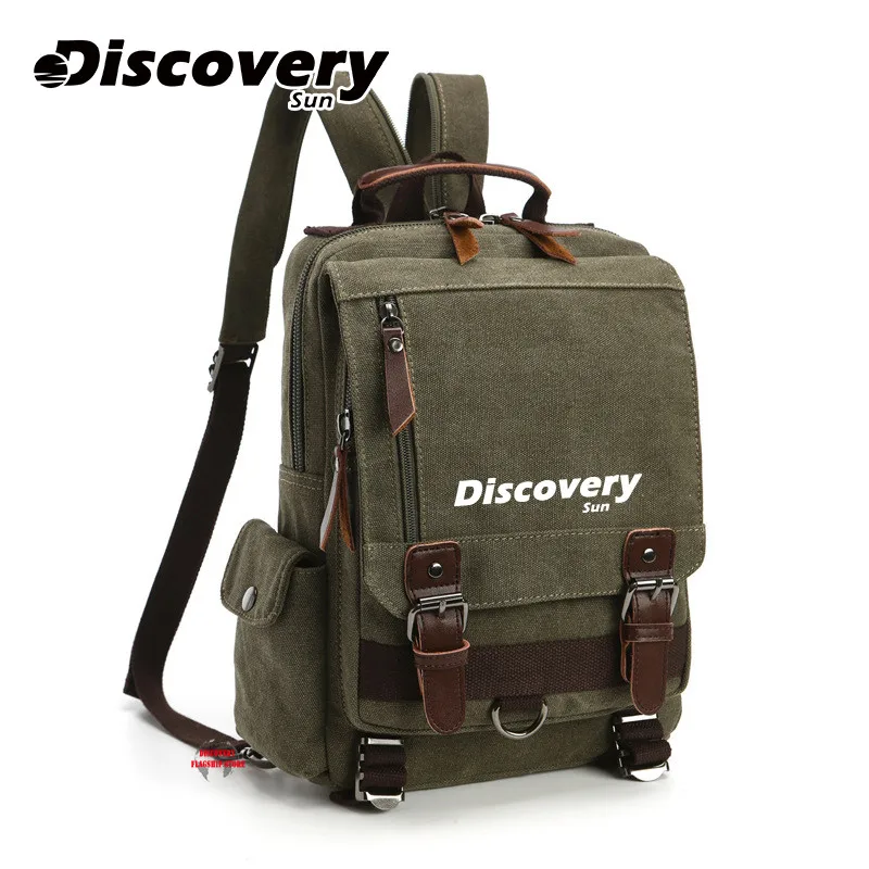 DISCOVERY-SUN Retro Travel Backpack Multifunctional Laptop High Quality Business Camping Backpack Youth Fashion Backpack