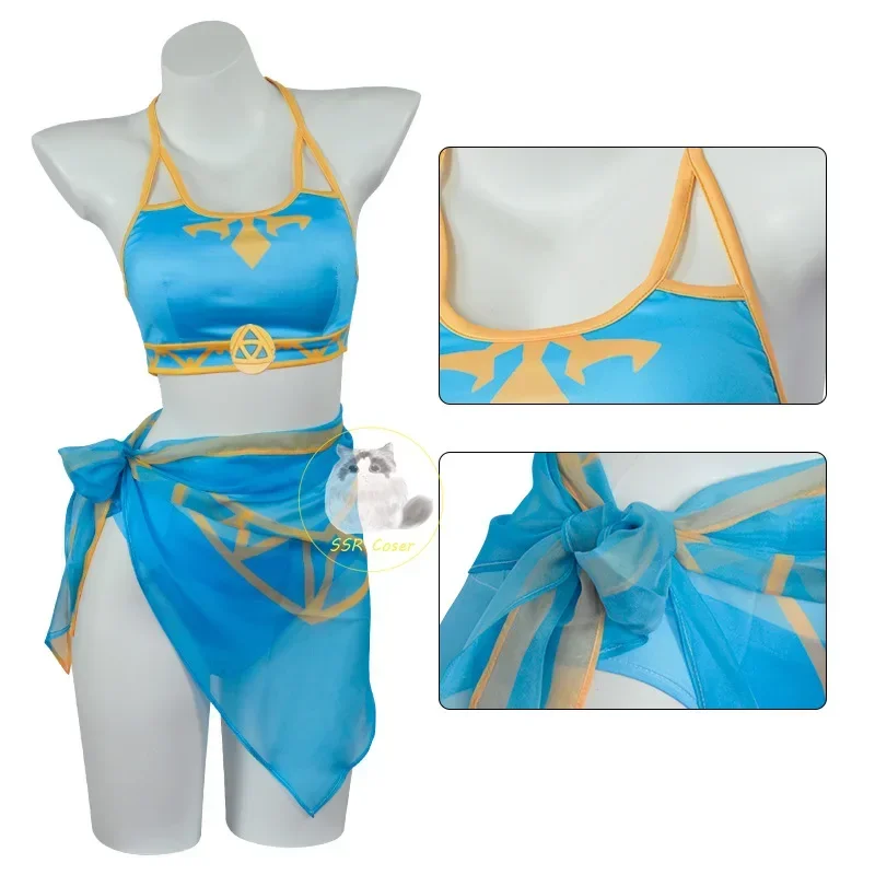 Game Tears of The Kingdom Cosplay Costumes Zelda Cosplay Swimsuit Anime Character Performance Clothes Halloween Carnival Costume