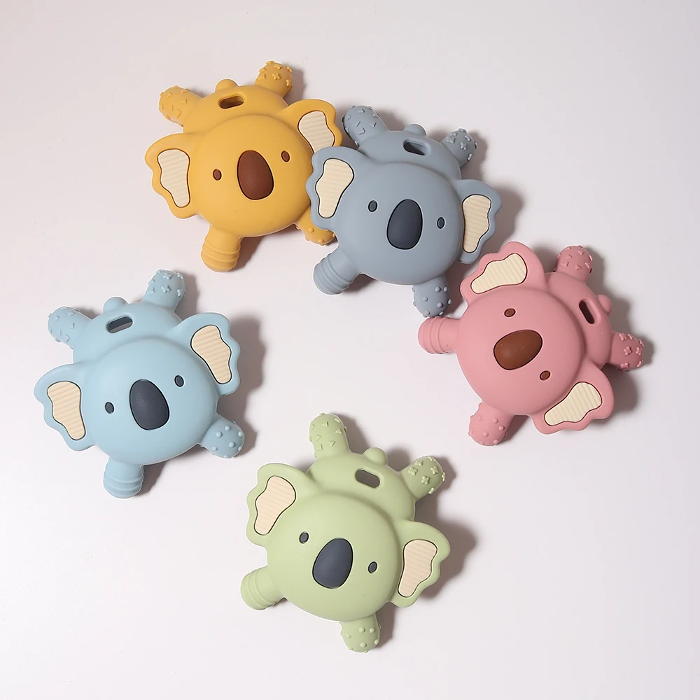 2026 New Koala Silicone Teether Toy Food Grade Cartoon Baby Teething Toy Cute Animal Rattle Baby Gift view 3