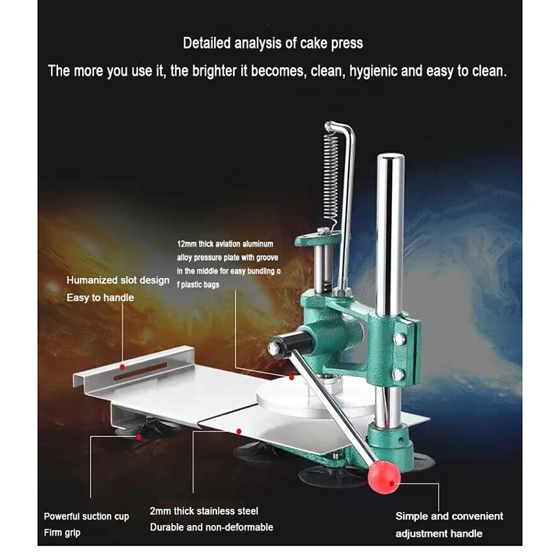 New Chapati Pressing Pastry Pres Manual Pizza Dough Machine Dough Flattening Press Dough Roller Sheeter