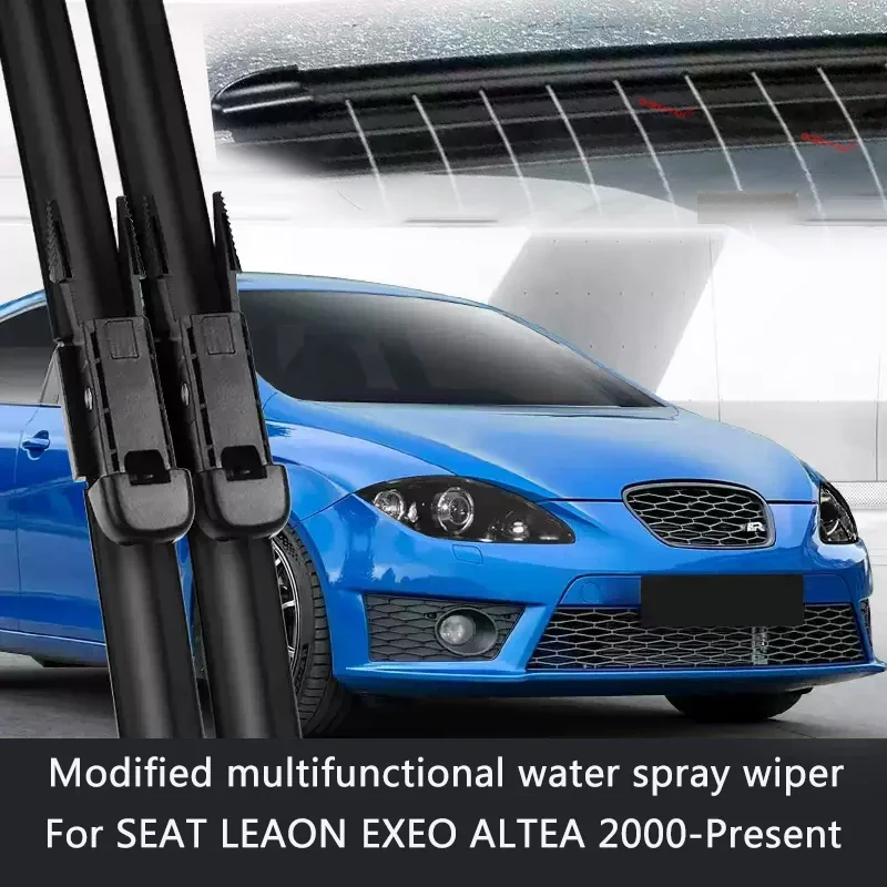 2pcs Car Modify Wet Arm Wiper For SEAT LEAON EXEO ALTEA 2000-Present Auto Windshield Water Spray Wiper Clean Exterior Accessory