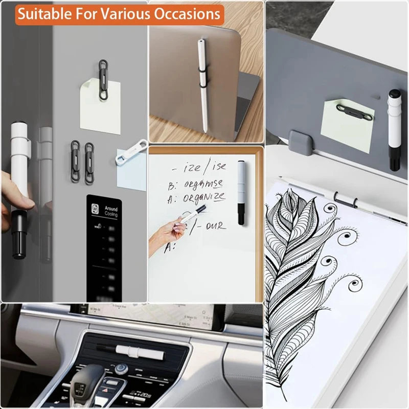 12 шт., силиконовые магнитные держатели для карандашей