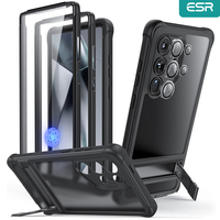 ESR for Samsung Galaxy S24 Ultra Case Kickstand S24 Ultra Back Cover with Screen Film&Lens Film Shockproof Protection Phone Set