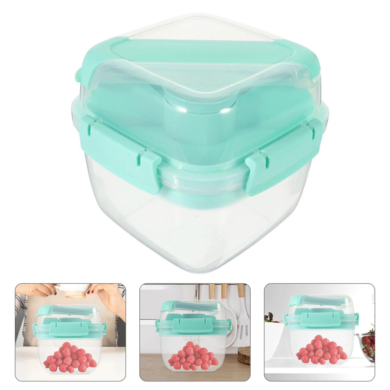 

Portable Bento Set Large Capacity Microwaveable Food Container For Office School Outdoor Lightweight Compartment Lunch Box