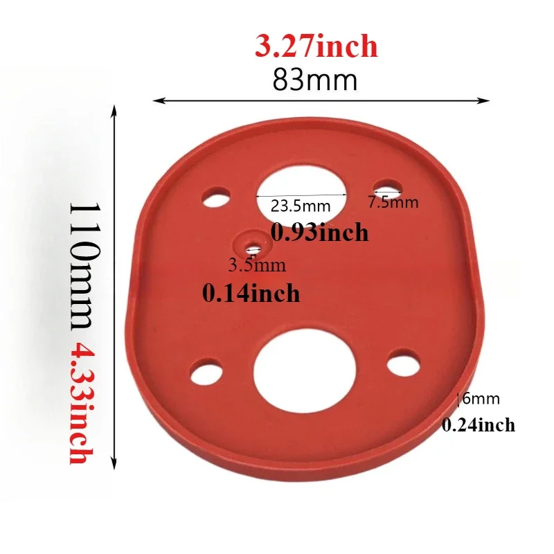 1Pc Sealing Gasket for Diesel Heater Durable Replacement Silicone Gasket Red Car Accessories