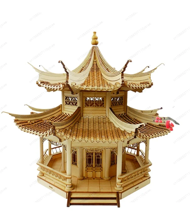 

Chinese ancient architectural model DIY handmade pavilion pavilion landscape