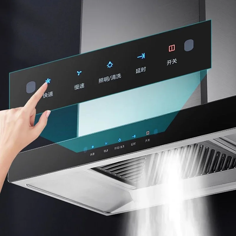 주방용 스마트 연기 추출기 후드, T자형 레인지 후드, 밥솥 굴뚝 배기 레인지 후드, 700mm